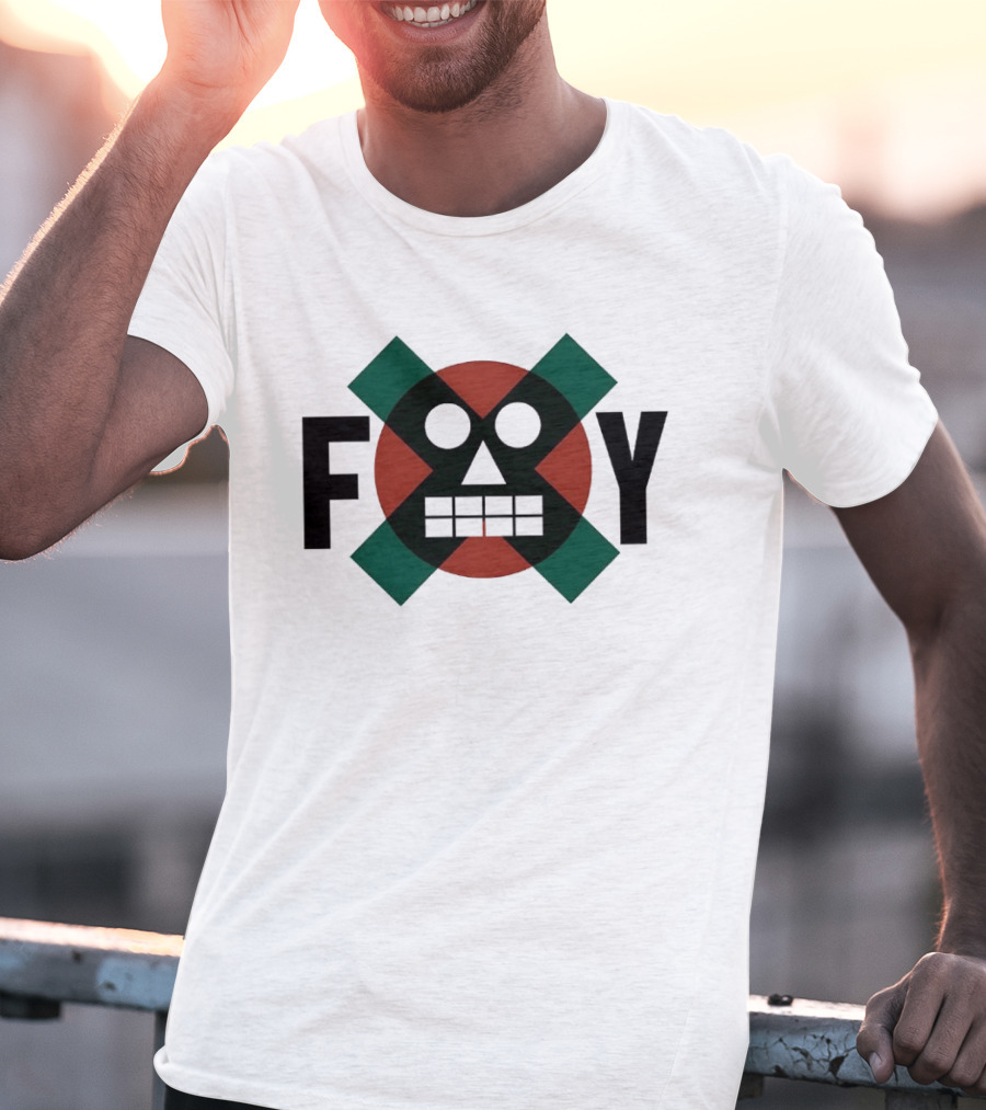 Foy Robot Face Indie Soul Digital Edge T-Shirt
