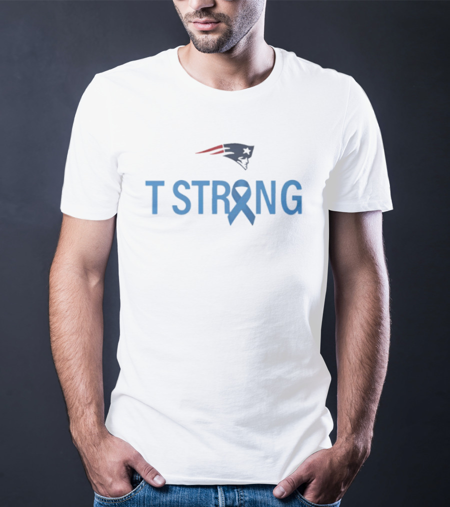 T Strong Patriots New England Blue Ribbon T-Shirt