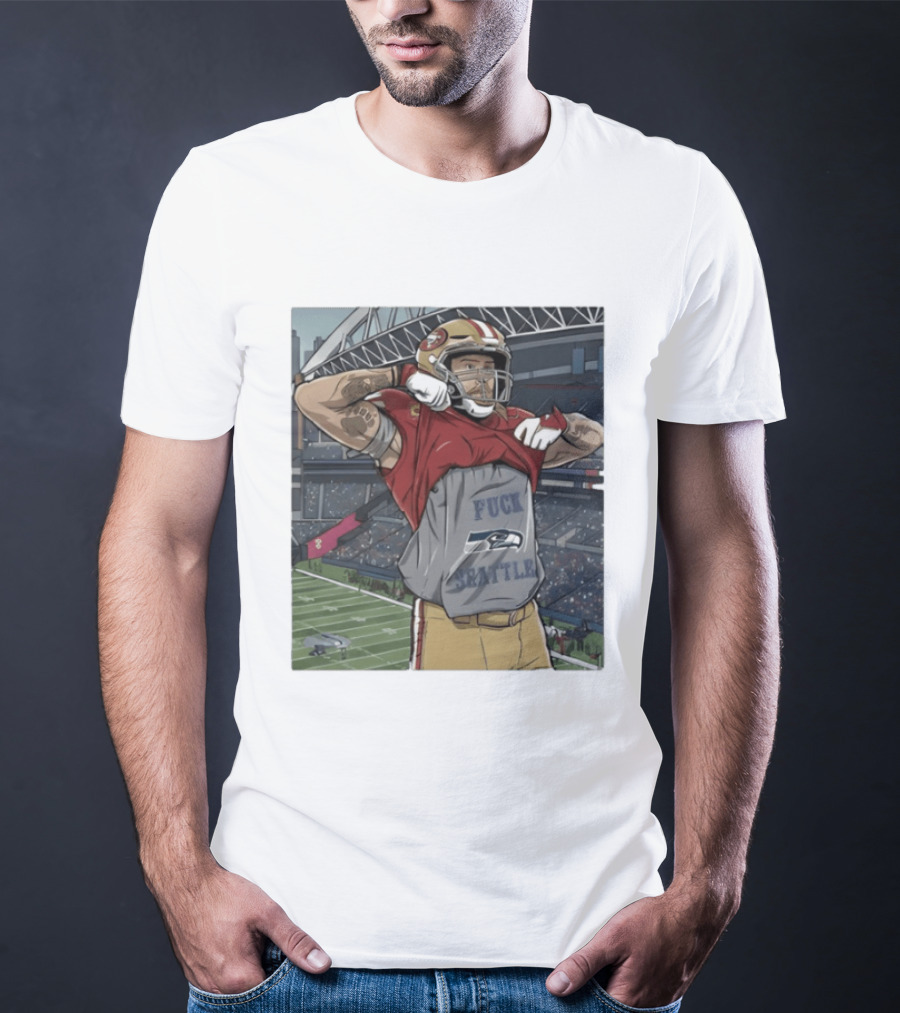 SF 49ers George Kittle Rivalry Message Seattle Game Day T-Shirt