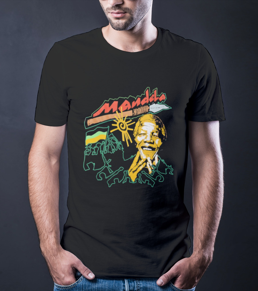 Nelson Mandela Barriers Sun Sketches T-Shirt