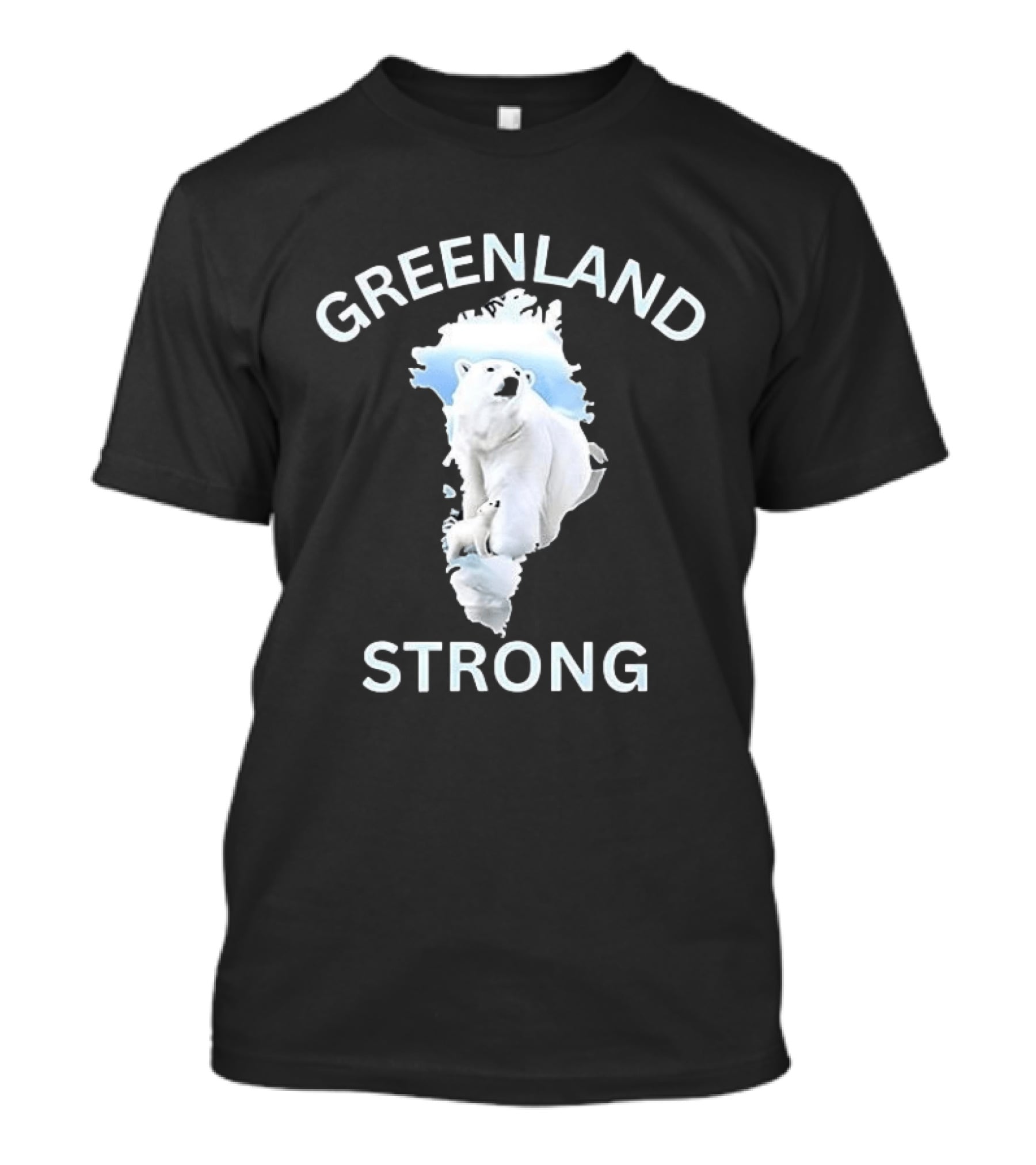 Greenland Strong Polar Bear Map T-Shirt