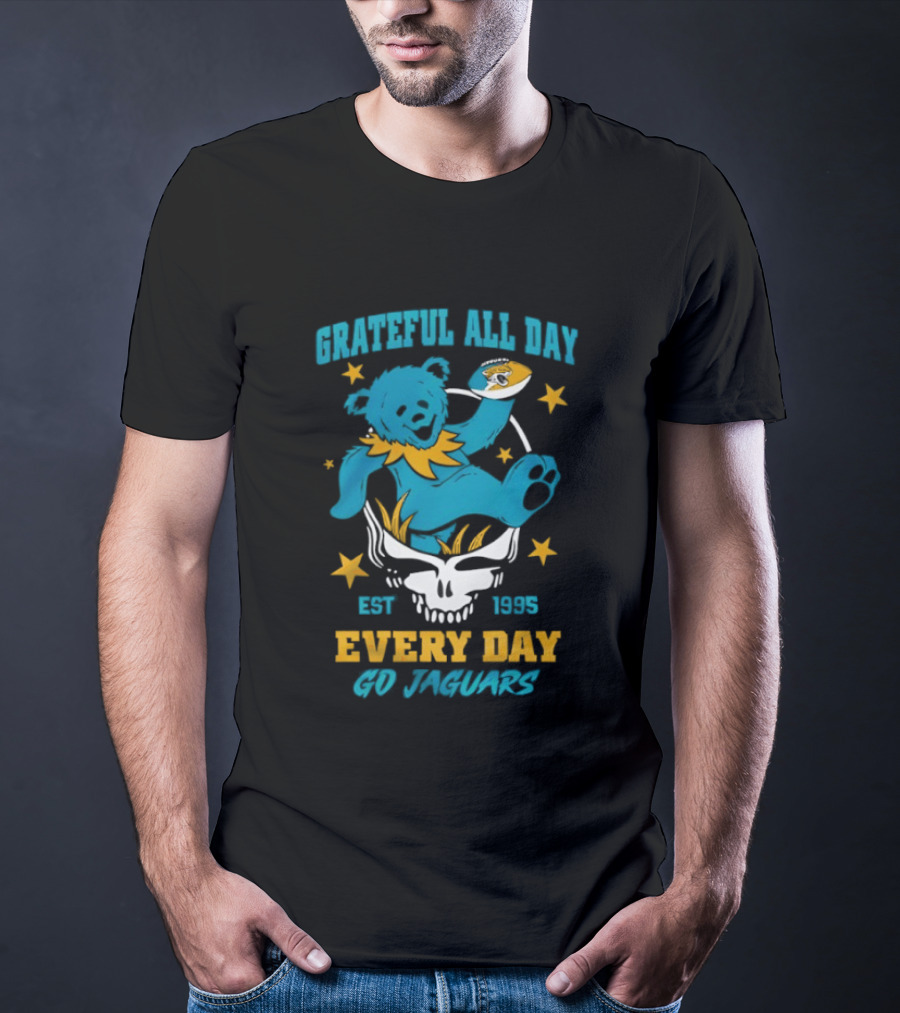 Grateful All Day Every Day Go Jaguars Est 1995 T-Shirt