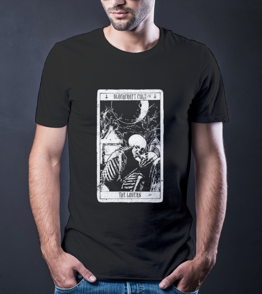 Blackcraft Cult The Lovers Tarot Skeleton Moonlit Gothic Scene T-Shirt