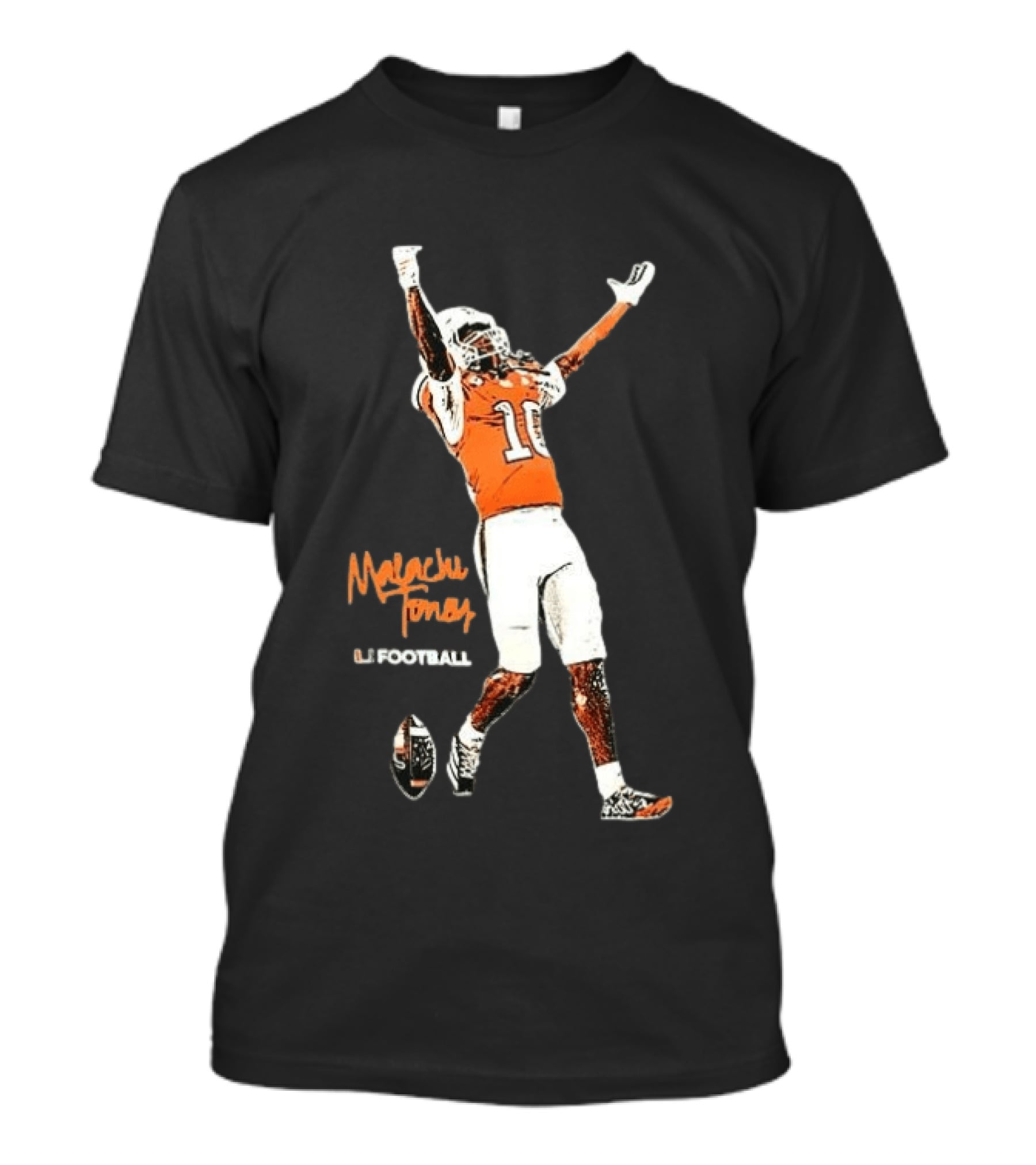 Malachi Toney Football 10 Celebration T-Shirt