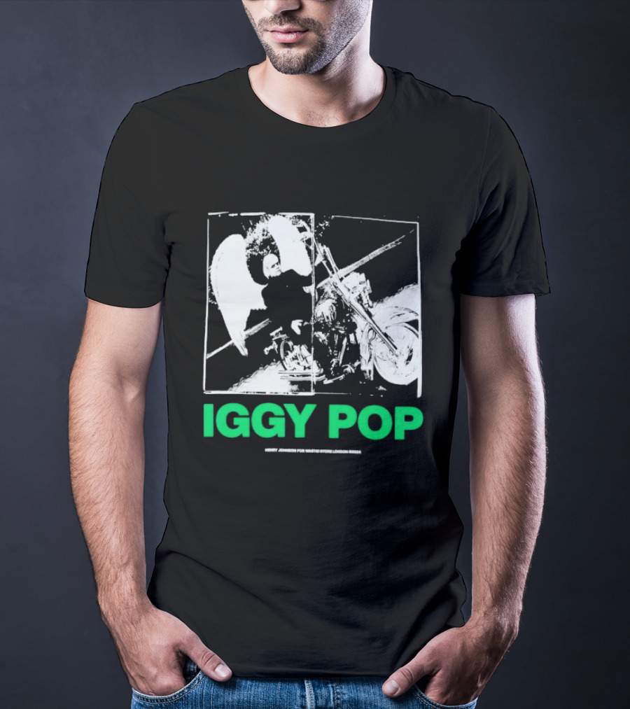Waste! X Henry Johnson Iggy Pop Motor Wings Motorcycle Duo T-Shirt