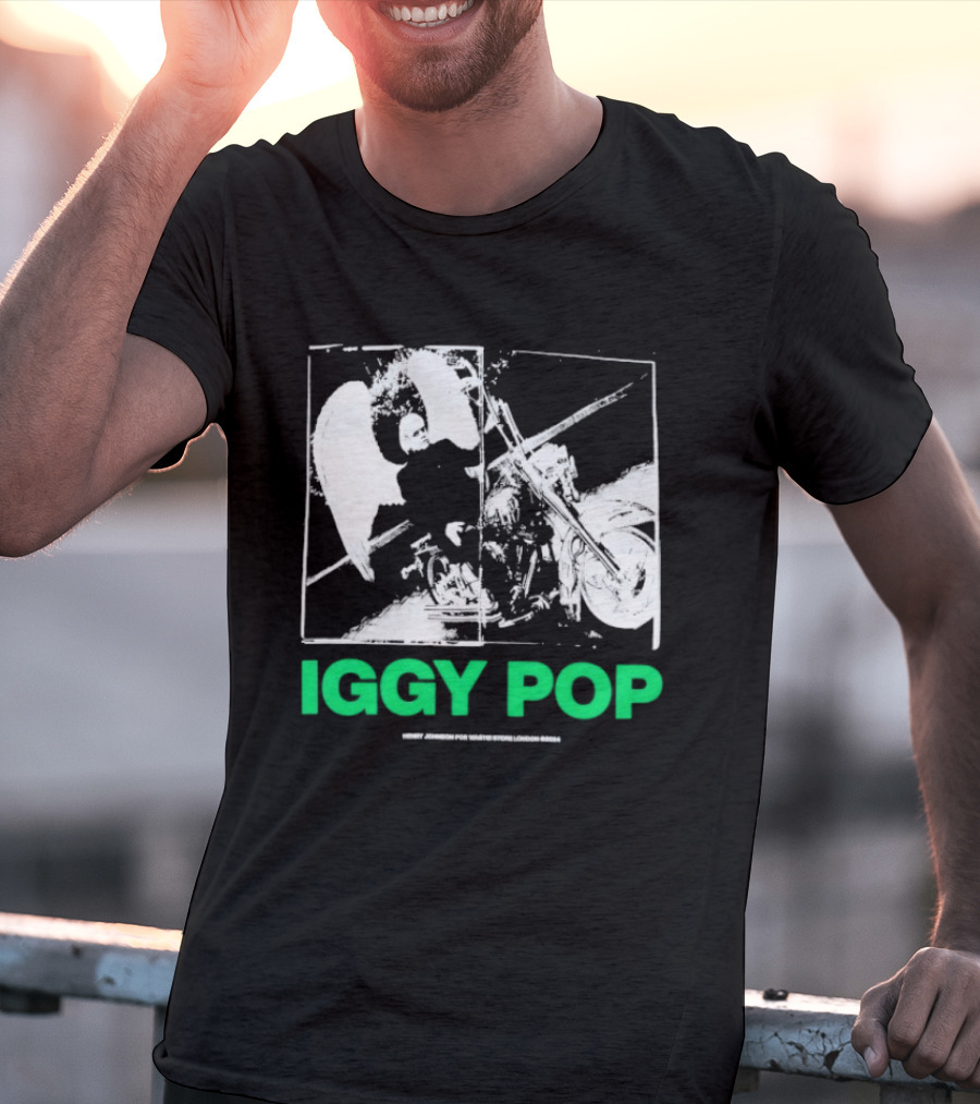 Waste! X Henry Johnson Iggy Pop Motor Wings Motorcycle Duo T-Shirt