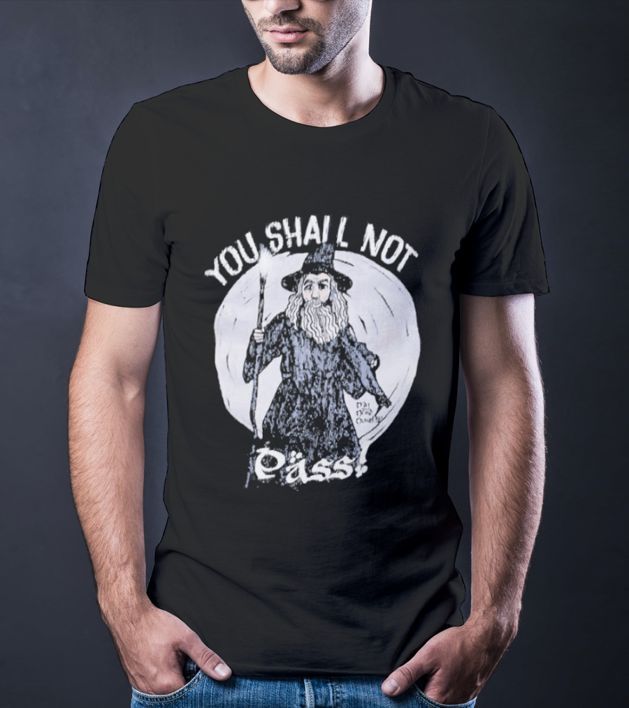 You Shall Not Pass Wizard Gandalf Blocking Pose T-Shirt