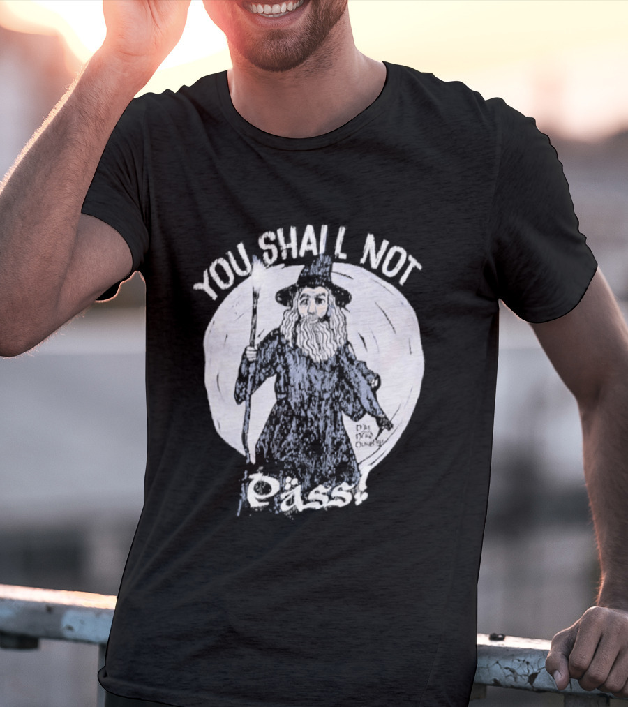 You Shall Not Pass Wizard Gandalf Blocking Pose T-Shirt