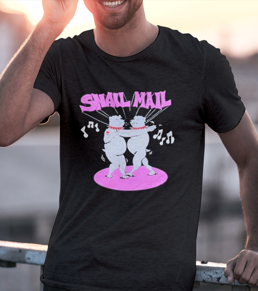 Snail Mail Bulldogs Dance Music Notes Duo T-Shirt