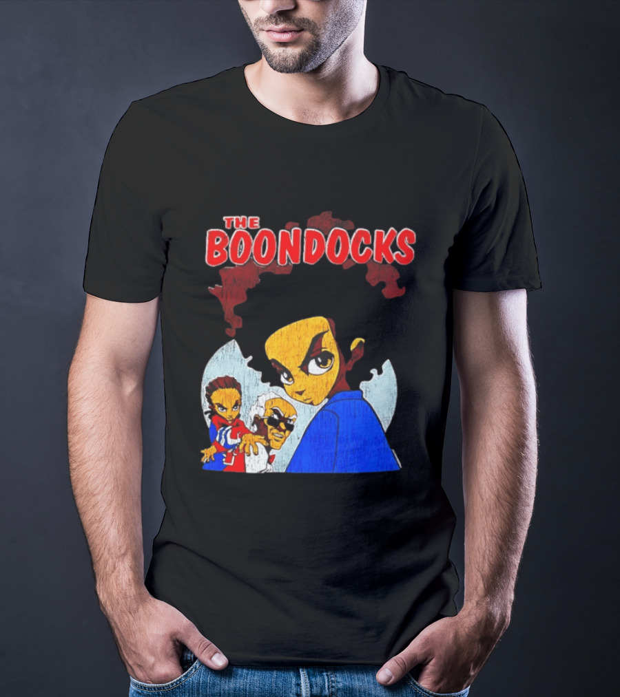 The Boondocks Animated Series Characters Huey Riley Grandad T-Shirt