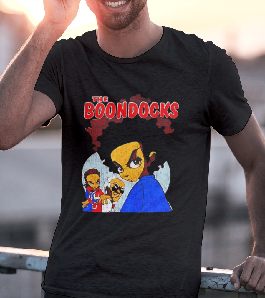 The Boondocks Animated Series Characters Huey Riley Grandad T-Shirt