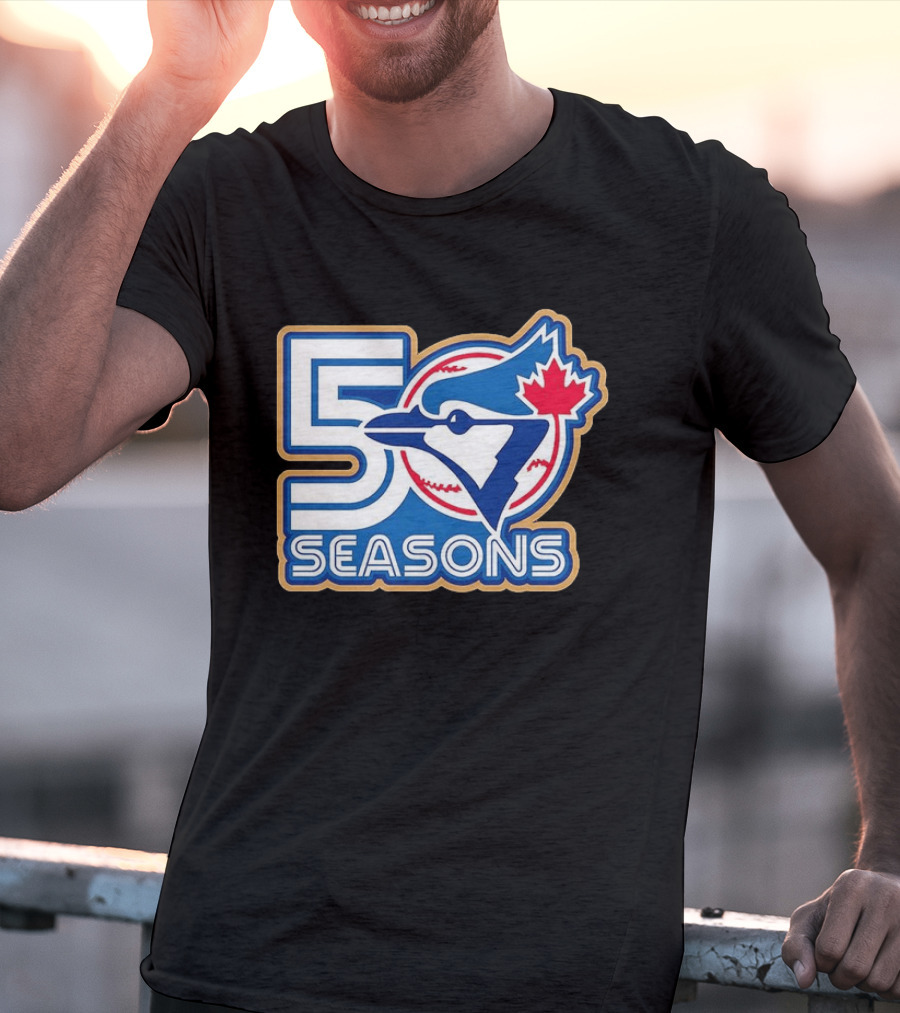 Toronto Blue Jays 50 Seasons Baseball Anniversary Celebration T-Shirt