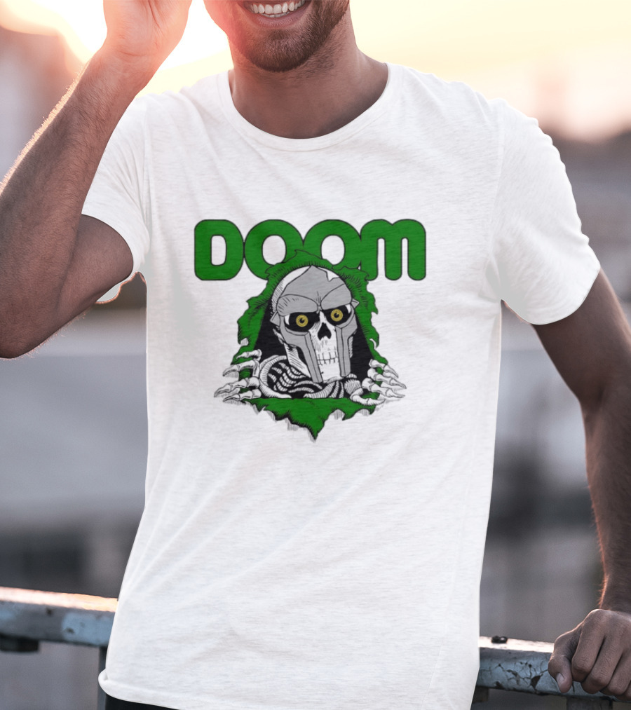 DOOM Skeleton Mask And Bones T-Shirt