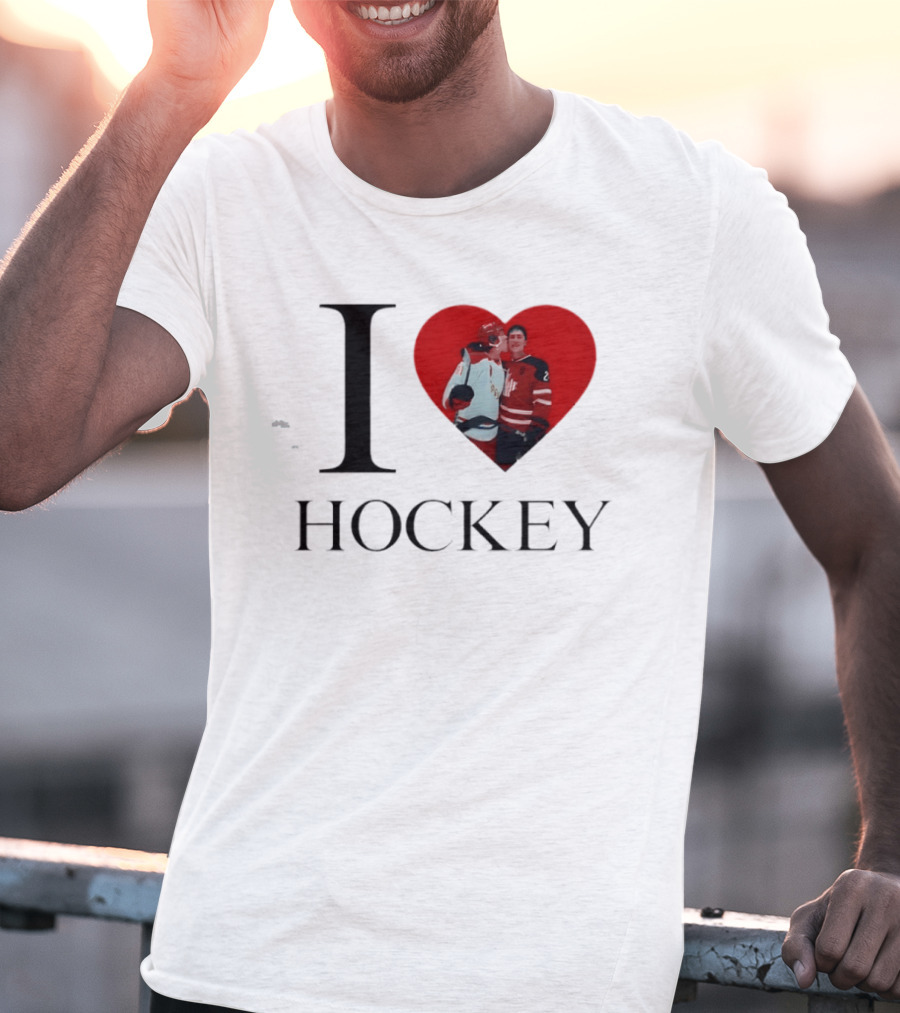 Williams & Storrie I Love Hockey Players Red Heart T-Shirt