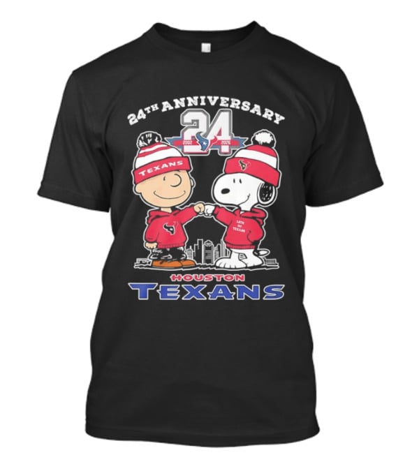 24th Anniversary Charlie Brown Snoopy Houston Texans 2002 2026 T-Shirt