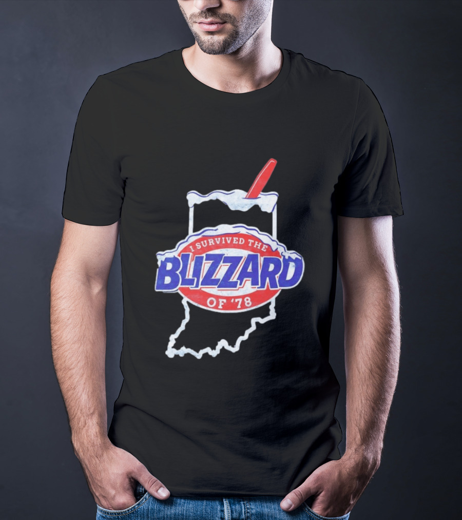 I Survived The Blizzard Of '78 Indiana Snow Shovel T-Shirt