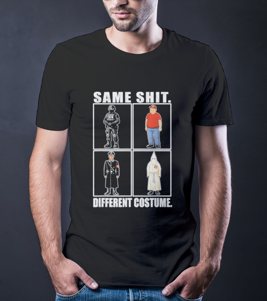 Same Shit Different Costume Soldier Red Hat Uniform White Robe Meme T-Shirt