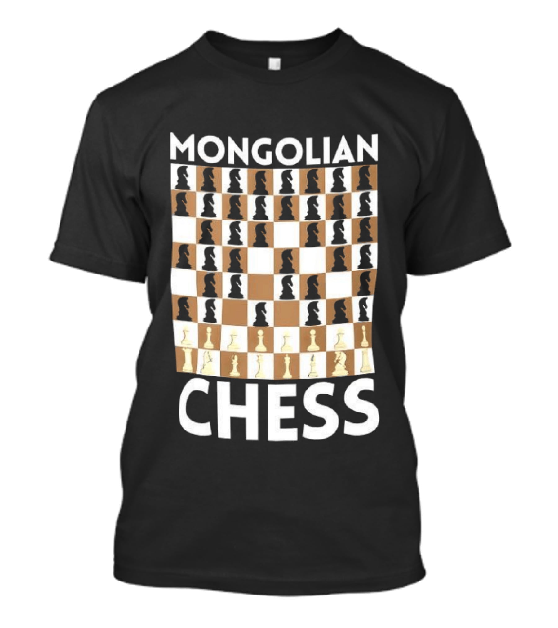 Mongolian Chess Knights No Mercy Mongol Empire Strategy T-Shirt