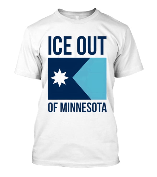 ICE Out Of Minnesota Star Flag T-Shirt