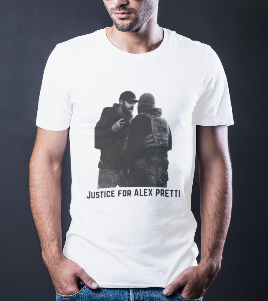 Justice For Alex Pretti Abolish ICE Support Police Tension T-Shirt