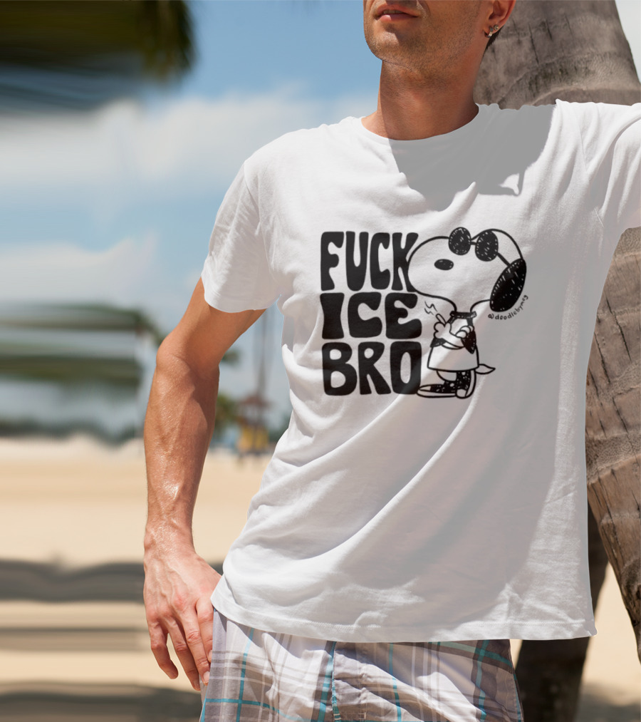 Snoopy Protest Statement ICE Bro T-Shirt