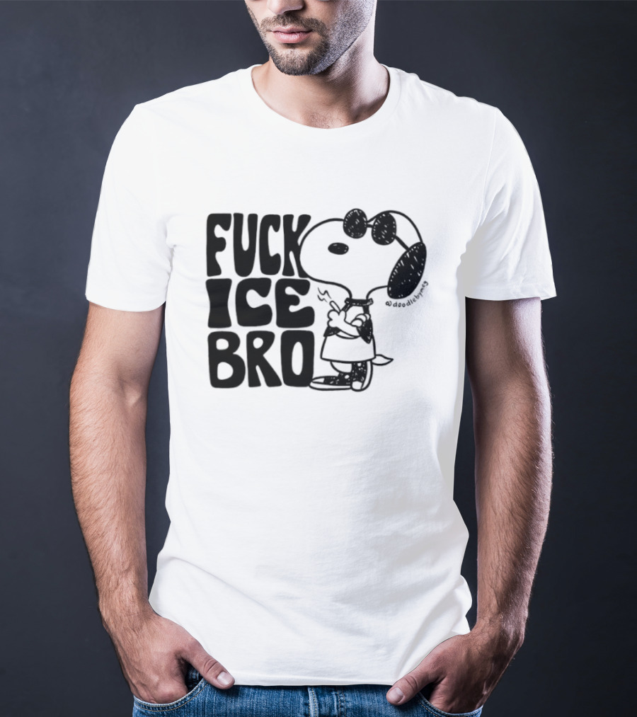 Snoopy Protest Statement ICE Bro T-Shirt