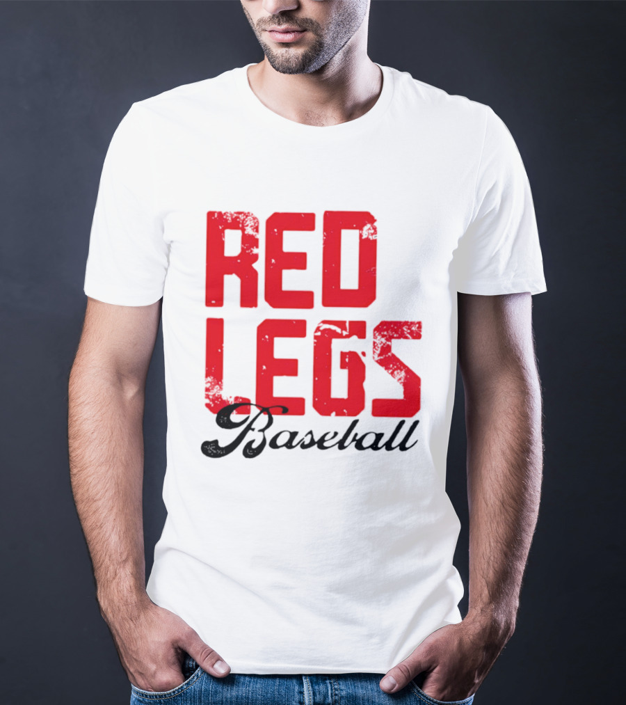 Redlegs OKI Baseball Red Stacked T-Shirt