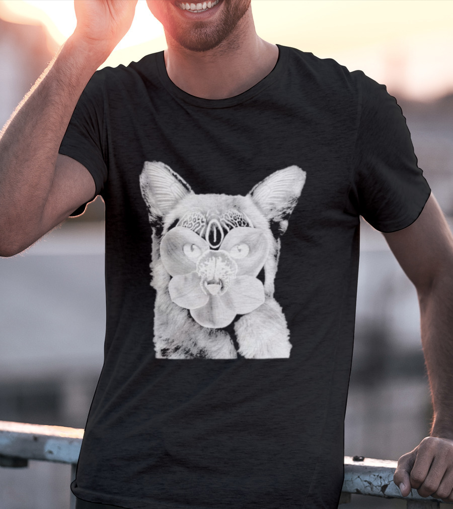 Galantis Palladium Cat Mask Orchid Eyes Black And White T-Shirt