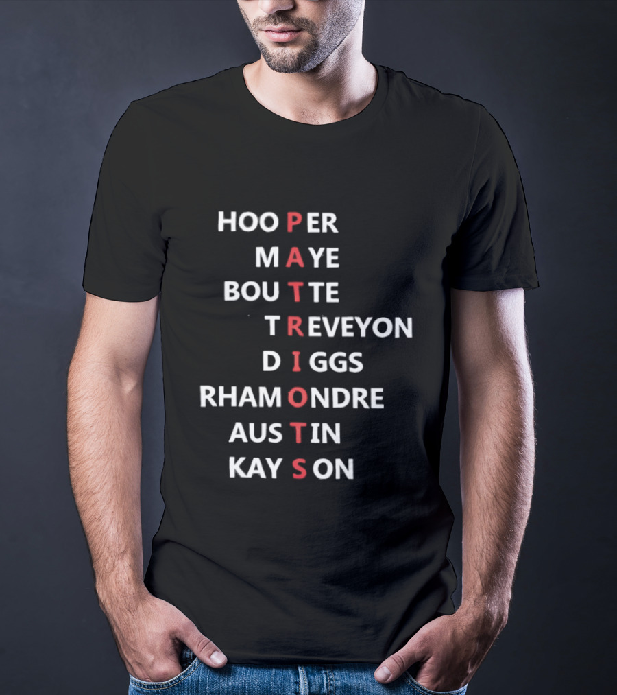 Patriots Hooper Maye Boutte Treveyon Diggs Rhamondre Austin Kayson T-Shirt