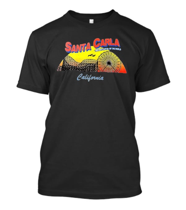 Santa Carla California Murder Capital Of The World Ferris Wheel And Roller Sunset T-Shirt
