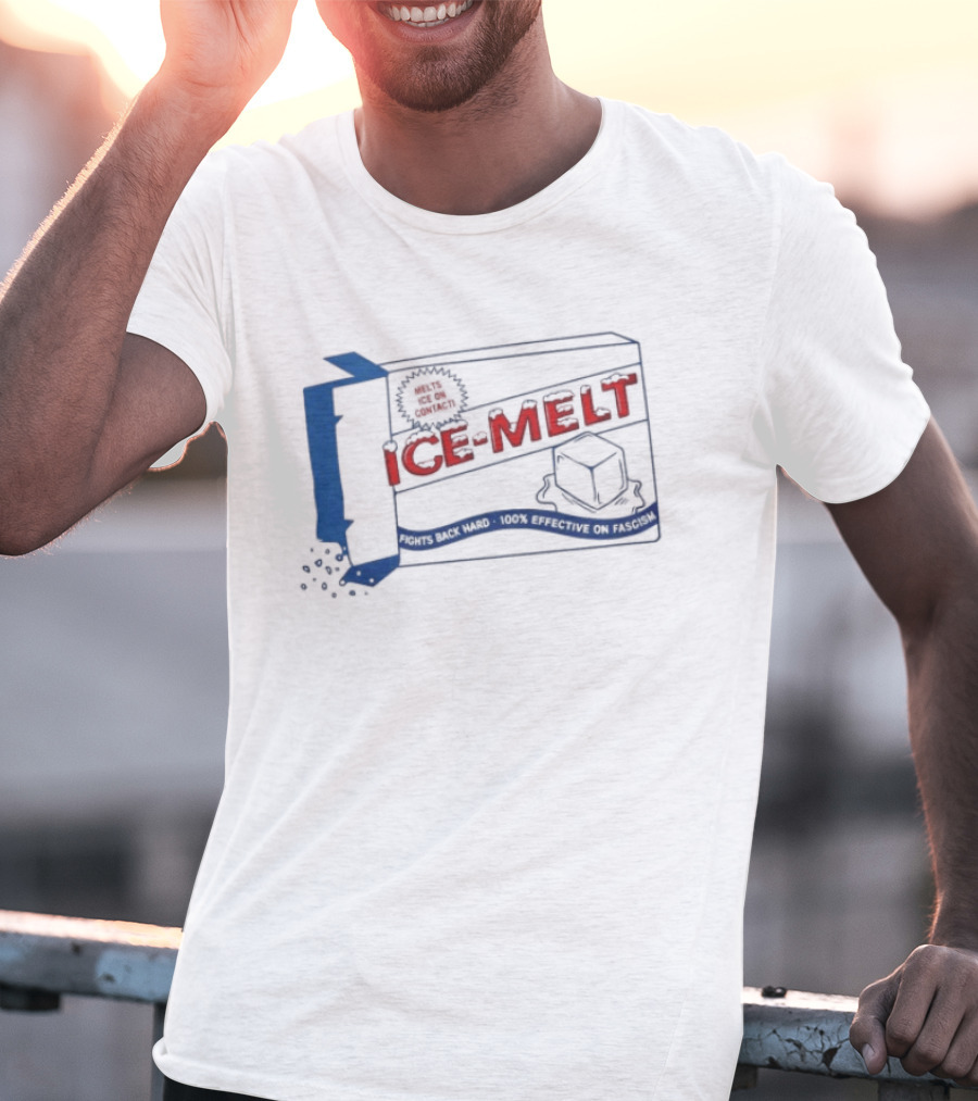 Salt Box Ice Melt Fight Back Hard 100% Effective On Fascism T-Shirt