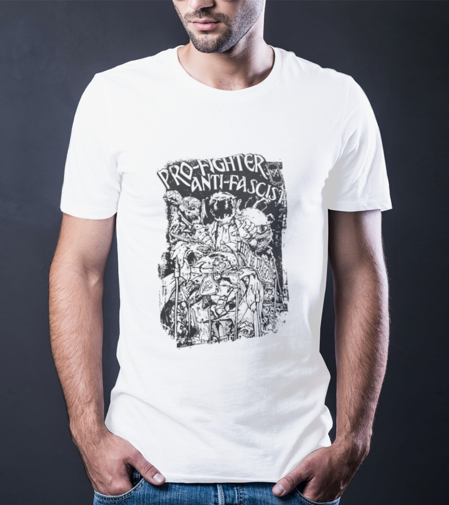 Pro Fighter Anti Fascist Here Be Dragon T-Shirt