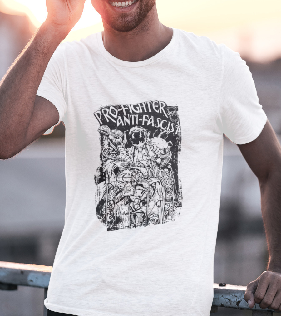 Pro Fighter Anti Fascist Here Be Dragon T-Shirt