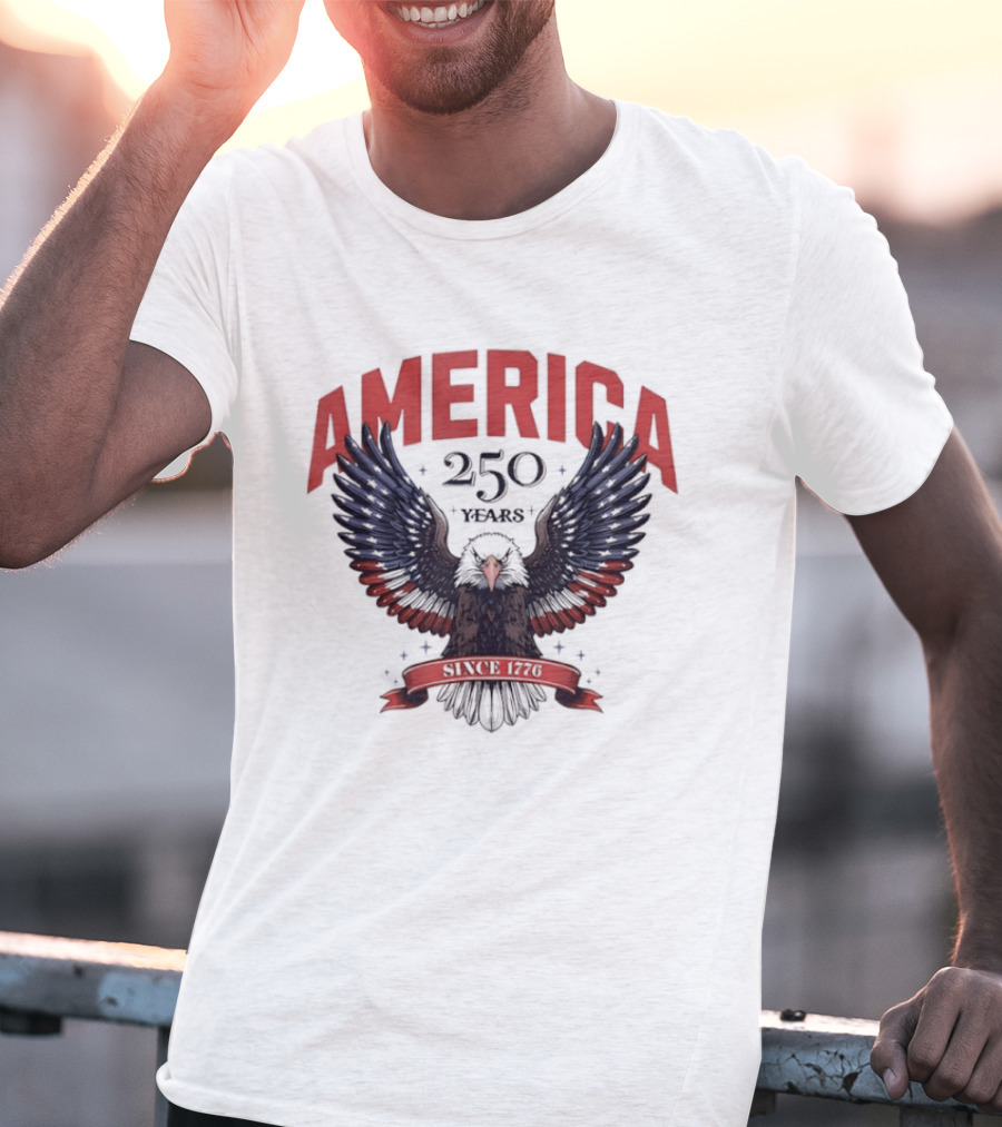 AMERICA 250 Years Since 1776 Eagle T-Shirt