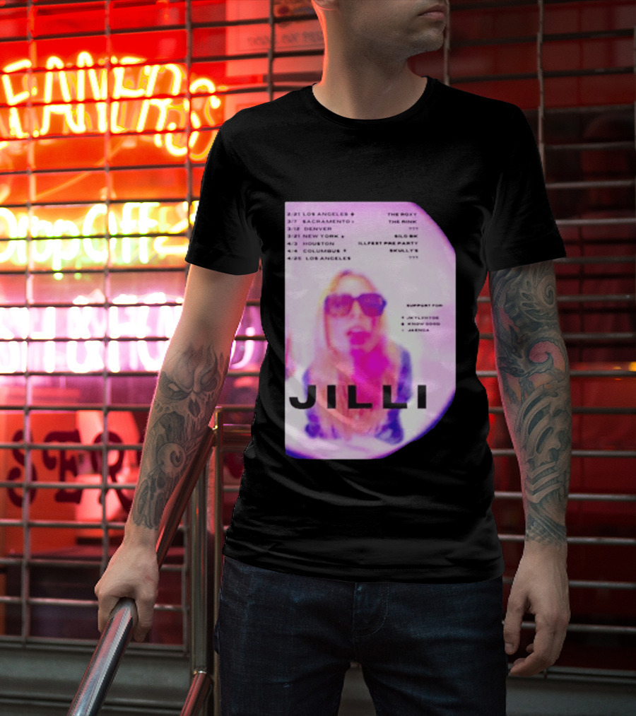 Jilli Winter Tour 2026 Dates Los Angeles Sacramento Denver New York Houston Columbus The Roxy The Mint Slo Brew Skully's Illfest T-Shirt