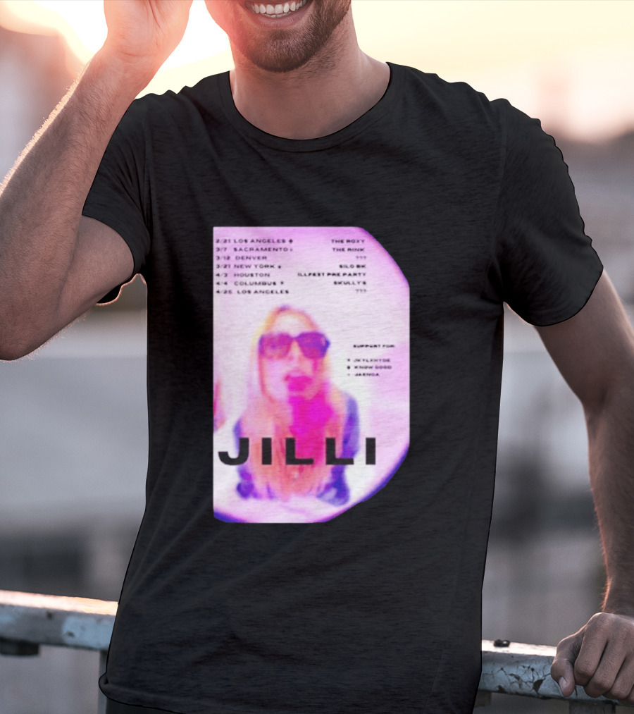 Jilli Winter Tour 2026 Dates Los Angeles Sacramento Denver New York Houston Columbus The Roxy The Mint Slo Brew Skully's Illfest T-Shirt