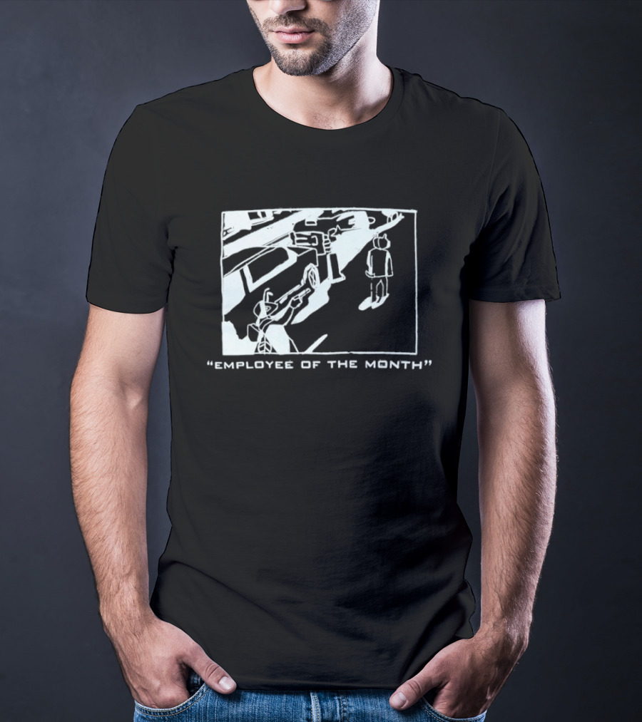 Employee Of The Month Comic Style Action Scene T-Shirt