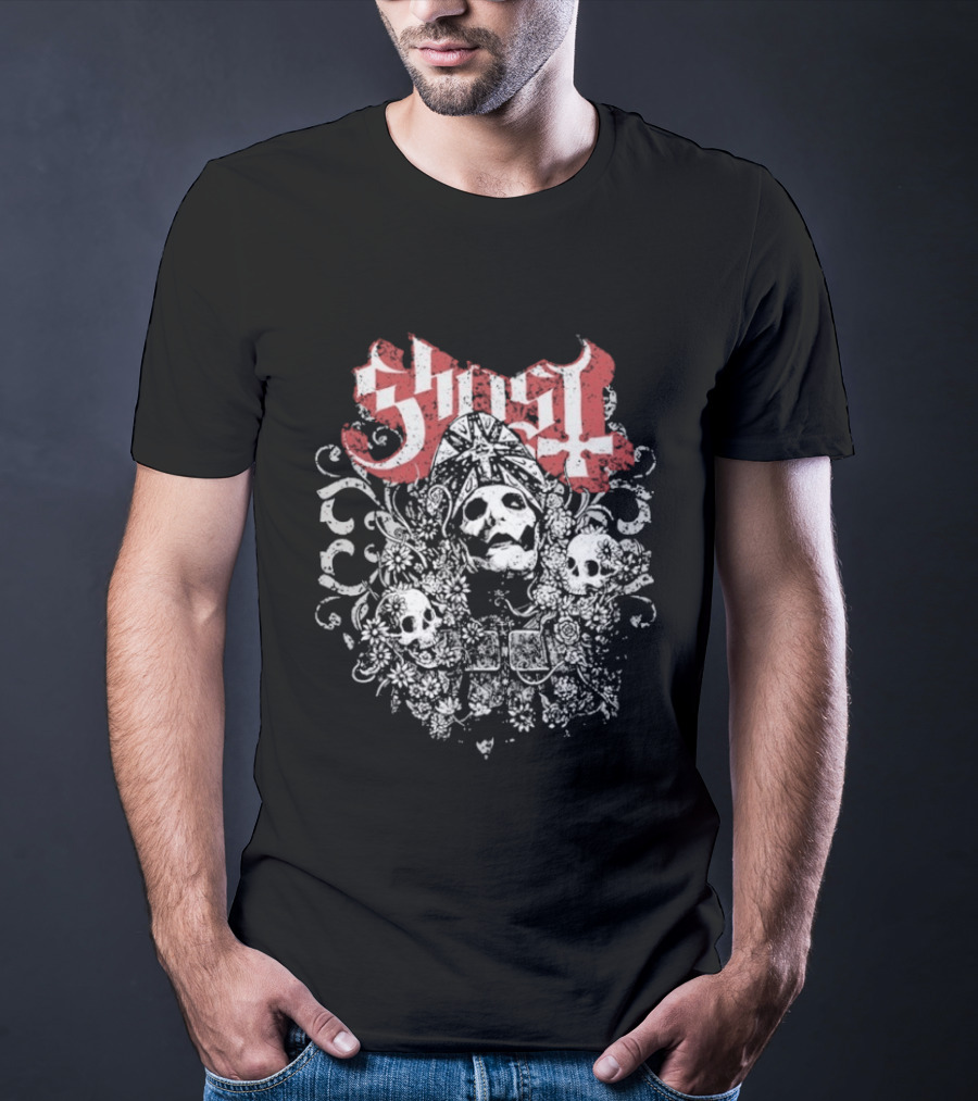 Ghost Papa Emeritus Skull Faces T-Shirt