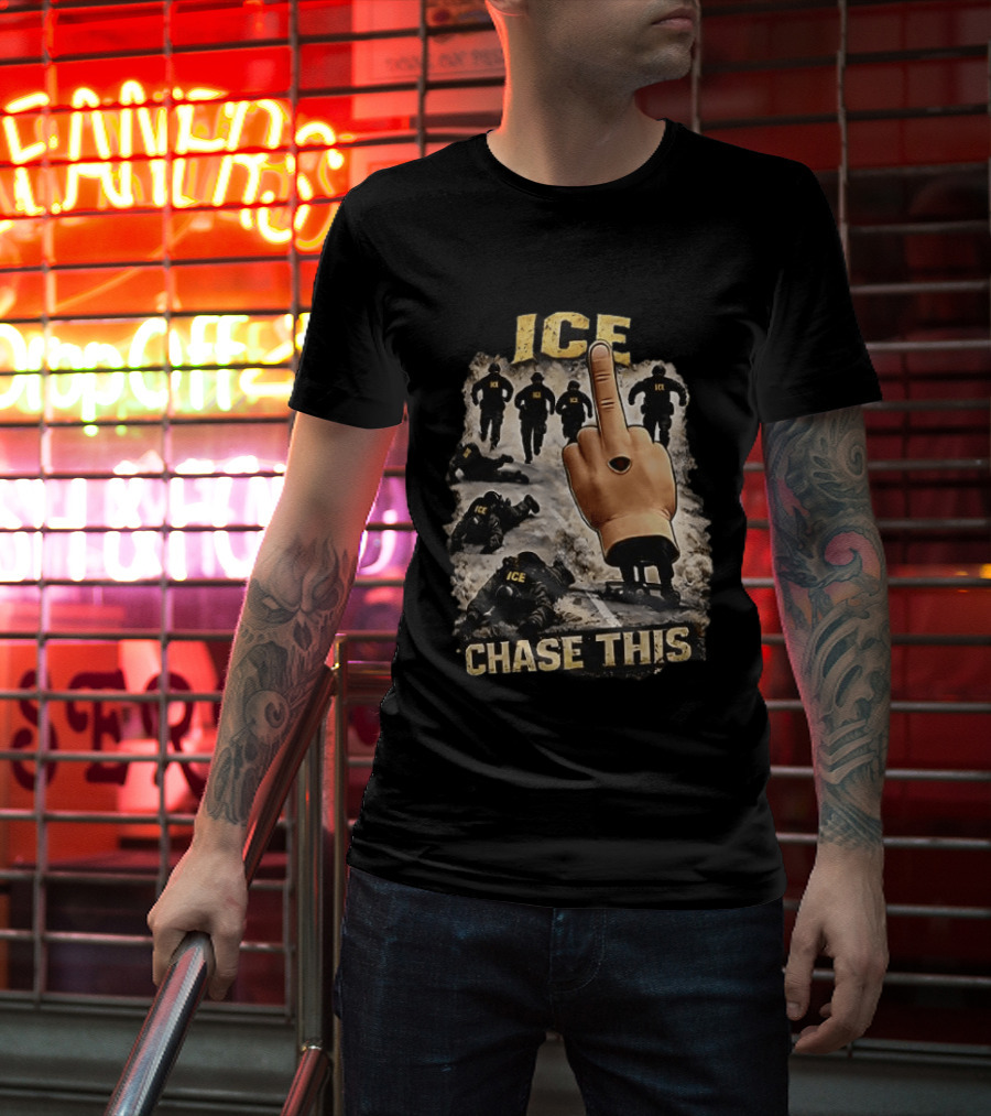 ICE Chase This Viral Foam Finger Protest T-Shirt