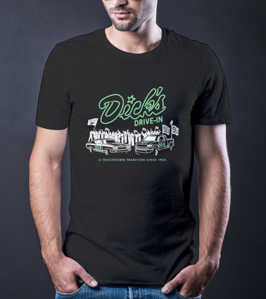 Dick's Drive In Seattle Seahawks Touchdown Tradition Since 1954 T-Shirt