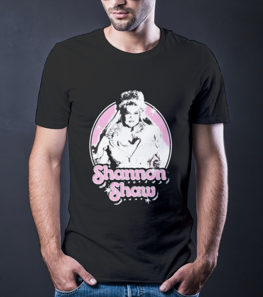 Shannon Shaw Fur Coat Glamour Pink Starry T-Shirt