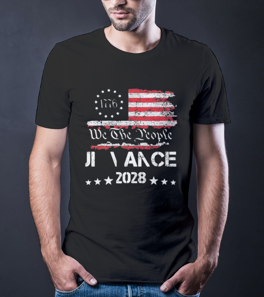 JD Vance 2028 We The People 1776 US Flag Election 48 Stars T-Shirt