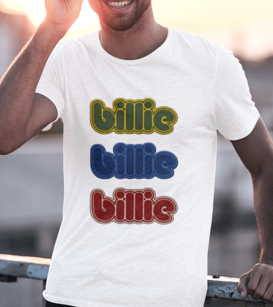Billie Eilish Billie Triple Text Color Variations T-Shirt
