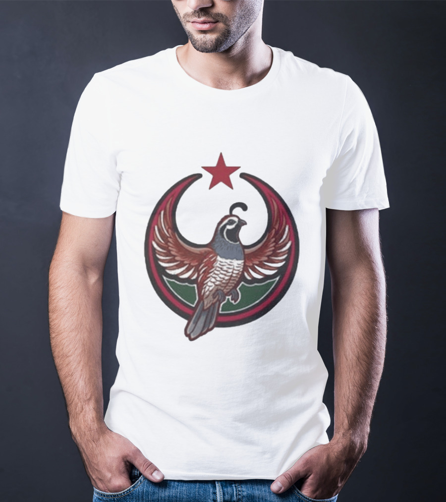 California Quail Rebel Crescent Star T-Shirt