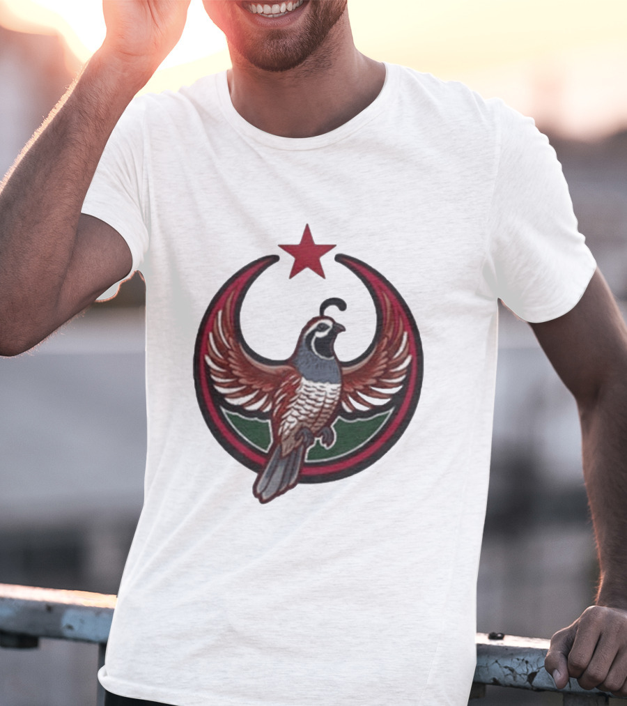 California Quail Rebel Crescent Star T-Shirt