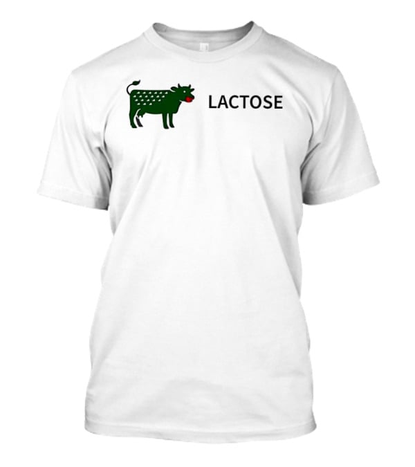 Lactose Cow 2026 Eating Red Apple T-Shirt