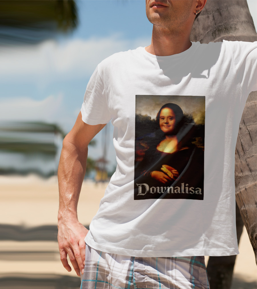 Downalisa Mona Lisa Parody Featuring T-Shirt