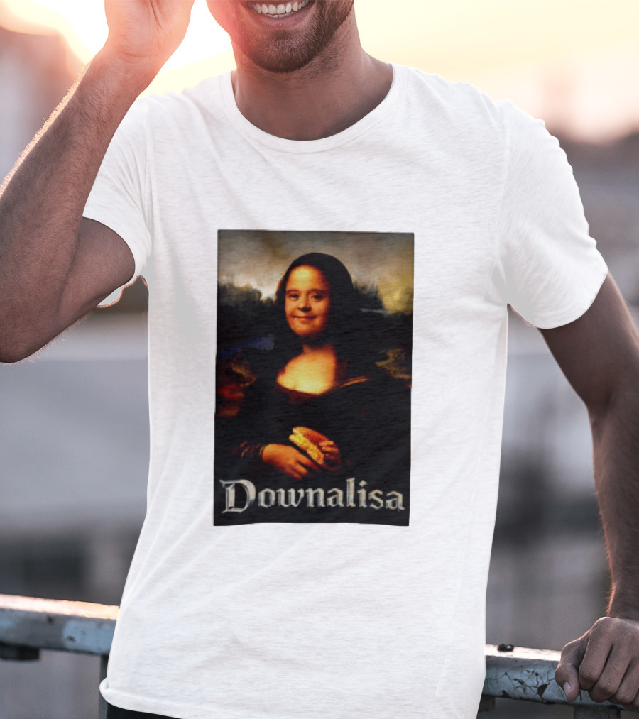 Downalisa Mona Lisa Parody Featuring T-Shirt