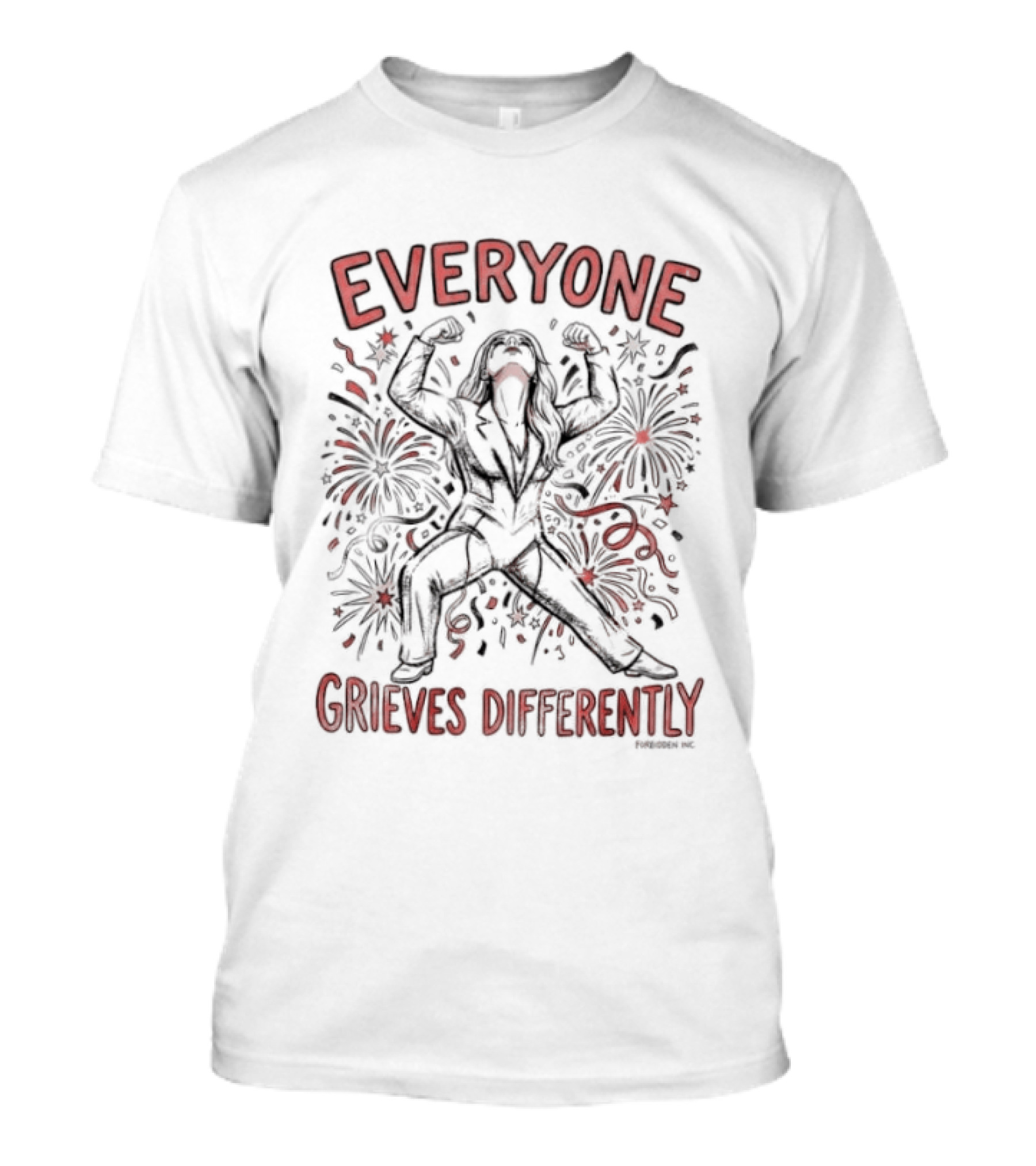 Everyone Grieves Differently Powerful Expression With Bold Red Accents T-Shirt
