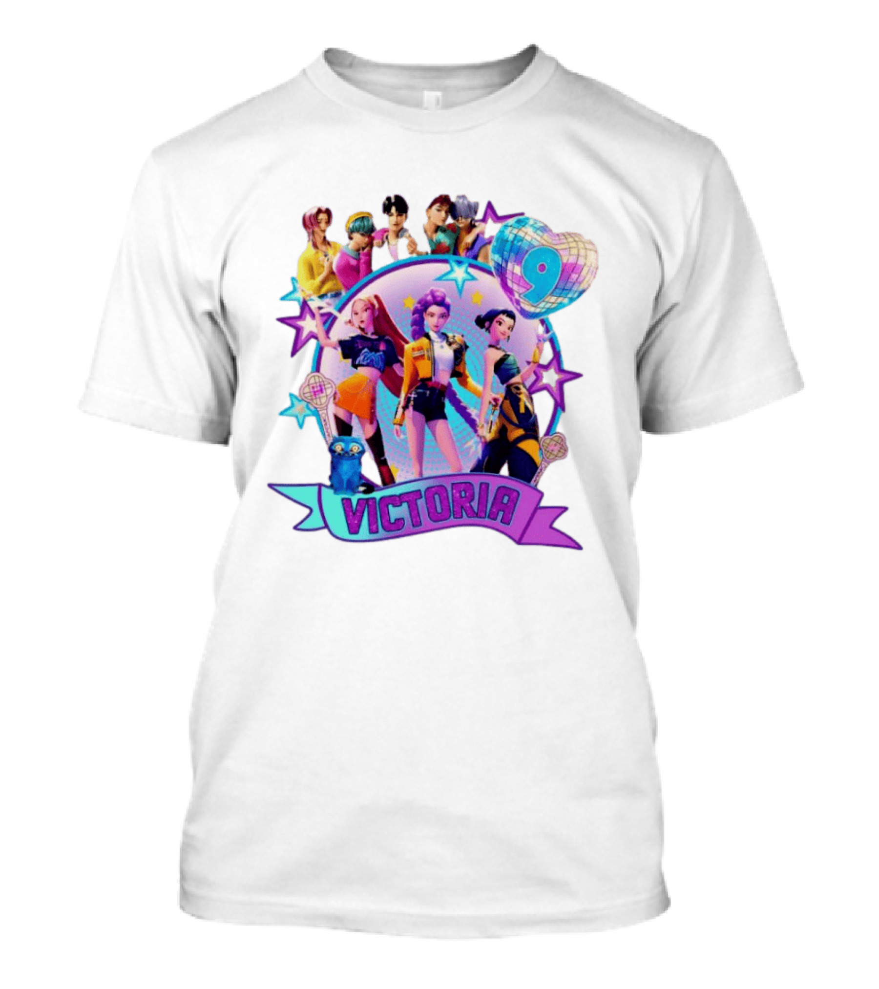 Victoria Huntrix Kpop Birthday Celebration Star Characters T-Shirt